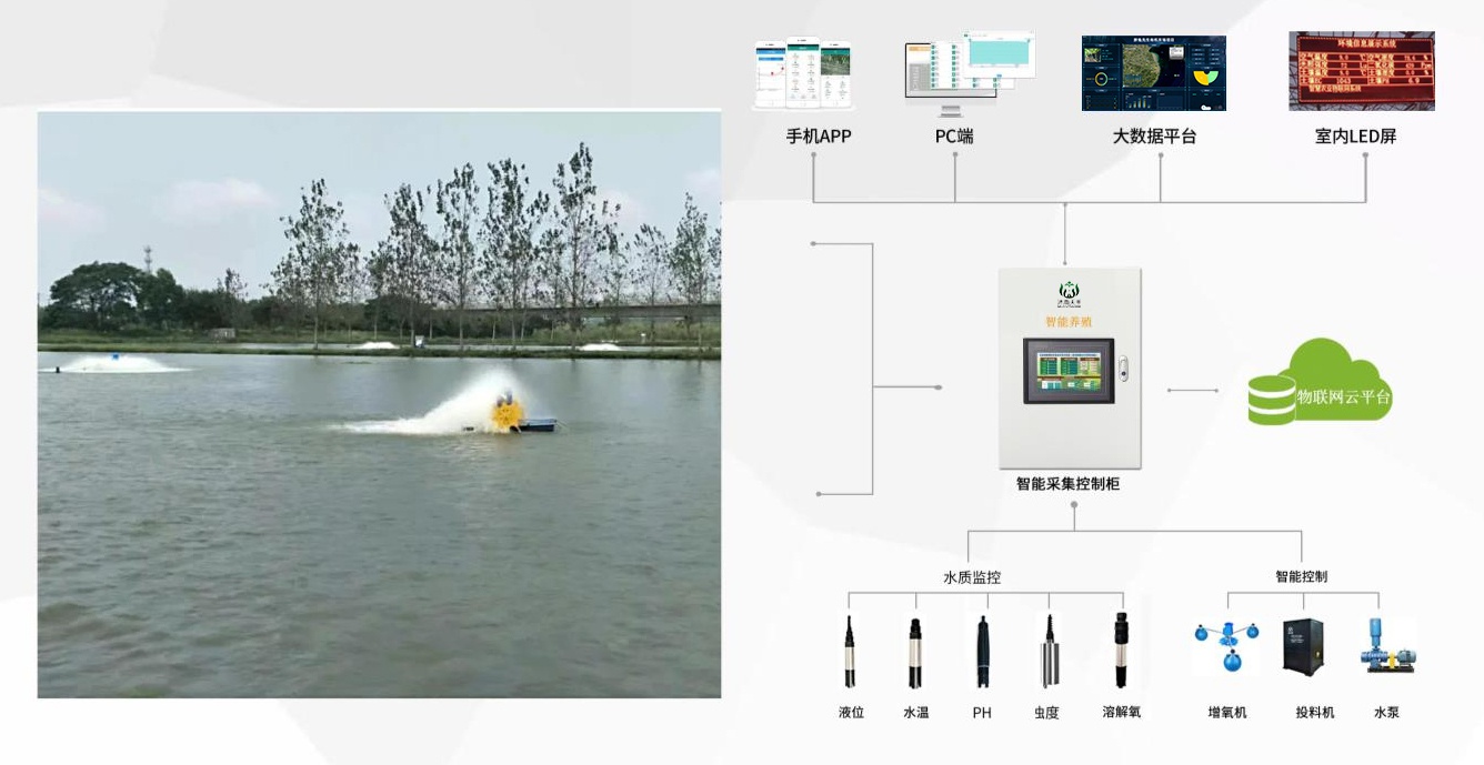 水产养殖智能控制系统示意图